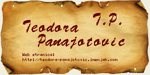 Teodora Panajotović vizit kartica